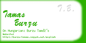 tamas burzu business card